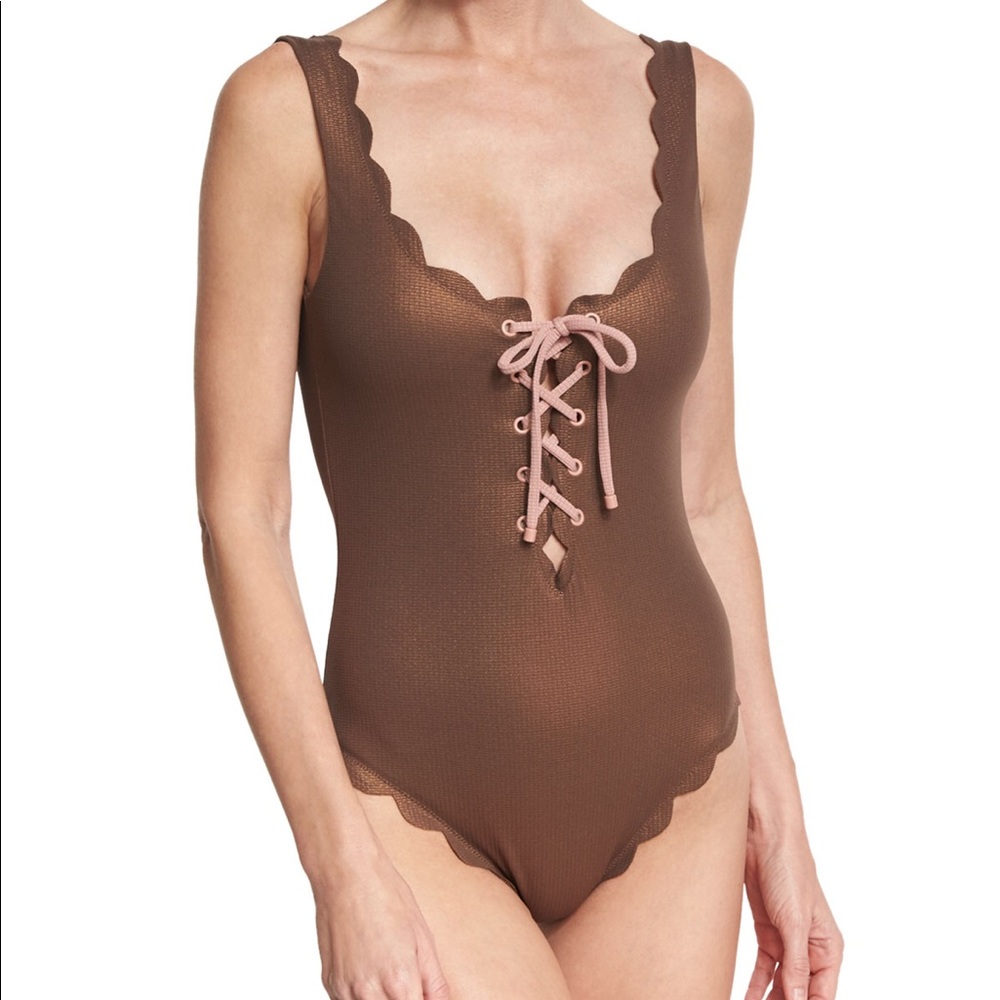 Marysia Palm Springs lace-up maillot
